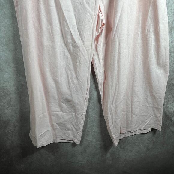 Eloquii Elements Paperbag Pants Womens Size 22 Pink Linen Blend High Waisted NEW - Picture 3 of 12